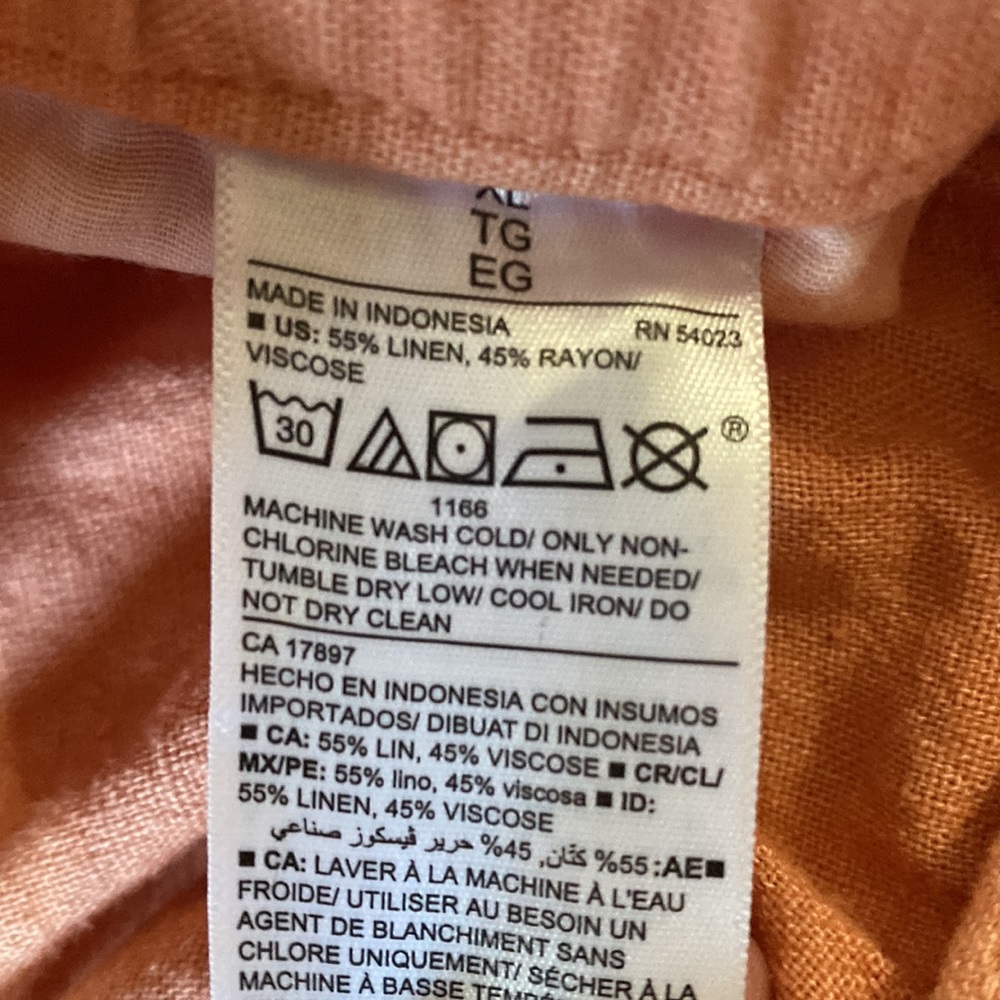 Old Navy Raspberry Dip-dye Linen Blend Shorts Size XL - Picture 5 of 6